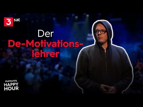 Nico Semsrott mit seiner Putzig-Positive PowerPointPräsentation (PPPPP) | Pufpaffs Happy Hour