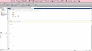 MATLAB Assigning Variables (Simple Question)
