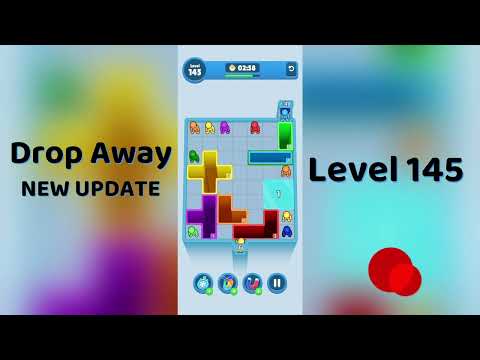 Drop Away Level 145 Walkthrough - NEW UPDATE | Step-by-Step Guide 🧠 | SolutionGuruji