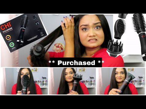 Chi Volumizer 4 in 1 blowout brush || Review and Try...