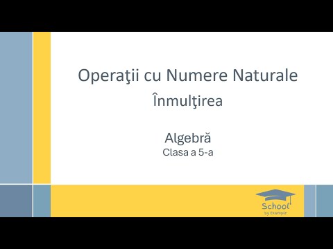 Operatii cu numere naturale - Inmultirea