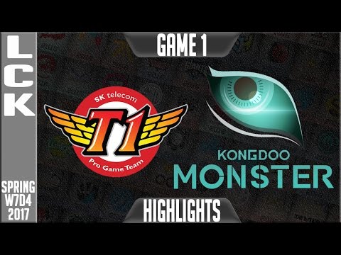 SKT vs Kongdoo Monster Highlights Game 1 - LCK Week 7 Day 4 Spring 2017 SKT vs KDM G1