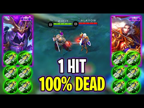 Saber Vs Lancelot, 12 Item BOD 1 Hit 100% K.O !! Mobile Legends