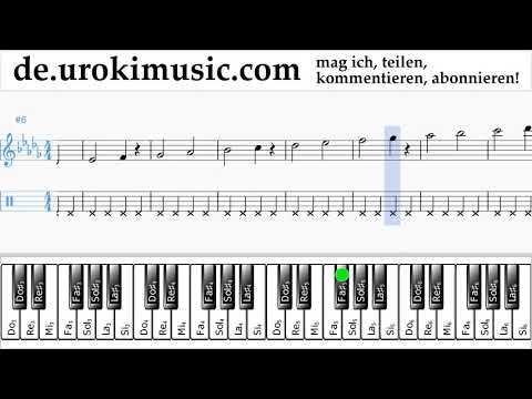 Klavier Lernen (rechte Hand) Ozuna - Dile Que Tu Me Quieres Tabulatur Teil#1 Übungen um-i995