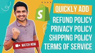 How To Add Refund Policy Pages And Other Legal Pages To Shopify Store