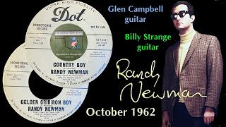 Randy Newman &quot;Golden Gridiron Boy&quot; &quot;Country Boy&quot; RARE 1962 Billy Strange, Glen Campbell