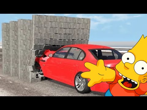 The 10 Worst Accidents Cars vs Brick Wall - BeamNG.Drive