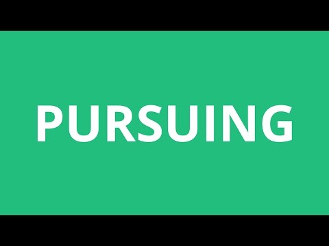 Part of a video titled How To Pronounce Pursuing - Pronunciation Academy - YouTube