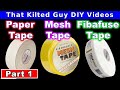 Which Joint Tape Is BEST Mesh Tape Paper Tape Or Fibafuse Lets Test Them Part 1