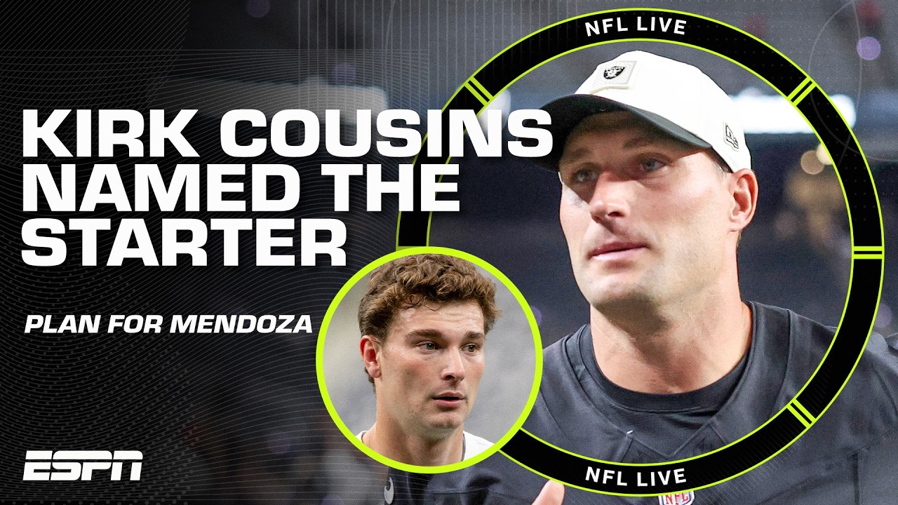 How long will Kirk Cousins be the Raiders' starting QB over Fernando Mendoza? 👀 | NFL Live