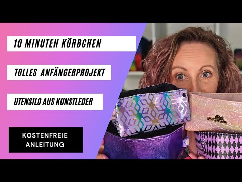 Körbchen nähen in 10 Min., Anfängerprojekt, tolle Geschenkidee, Mini Utensilo nähen