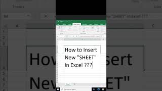 How to Insert New #SHEETS in #EXCEL Try this.(Shortcut no #1)