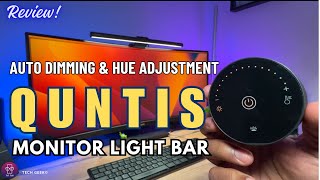 Quntis Monitor Light Bar with Remote Control-Stepless Auto Dimming & Hue Adjustment -Unbox & Review.