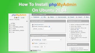 How to install the phpMyAdmin on Ubuntu 20.04.