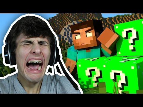 Minecraft Hardcore - Herobrine com Lucky Block Verde! #2 SUSTOS!
