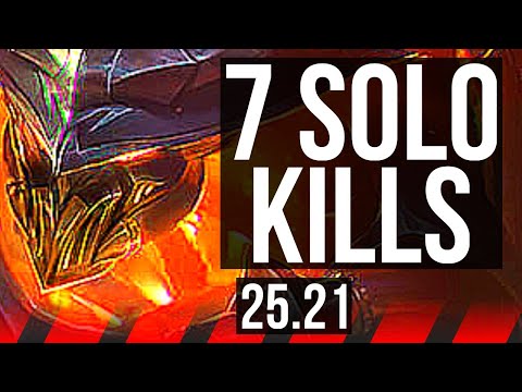 MORDEKAISER vs JAX (TOP) | 7 solo kills, 12/2/7, Legendary | KR Diamond | 25.21