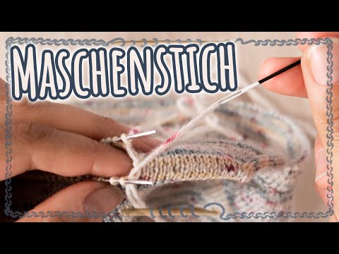Top-Abschluss Stricken: Zusammennähen im MASCHENSTICH