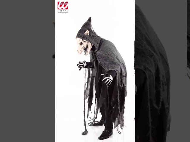 Vídeo relacionado con EULAPGOE Máscara de esqueleto de animales Halloween, resina de perro, cráneo de hueso, dientes de miedo, terror, diablo, lobo, disfraz para carnaval y Halloween