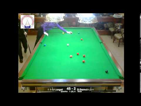 Снукер бильярдын Цомын АШТ 2015-03-01 | Э.Энхжаргал - Д.Дамдинжамц / 4/1 финал