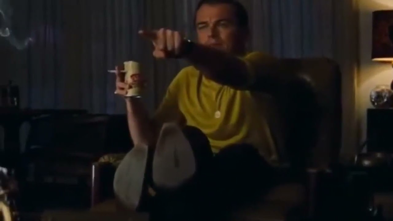 Rick Dalton Points At The TV Screen Meme Video Download | Leonardo DiCaprio Pointing at TV meme HD