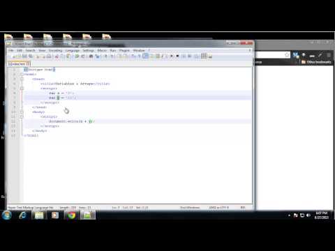 Variables and Arrays