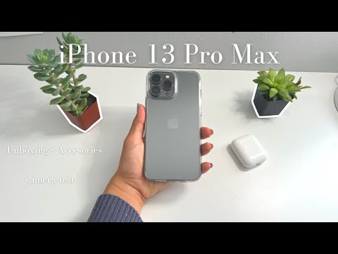 iPhone 13 Pro Max Unboxing ✨Graphite | Accessories & Camera test