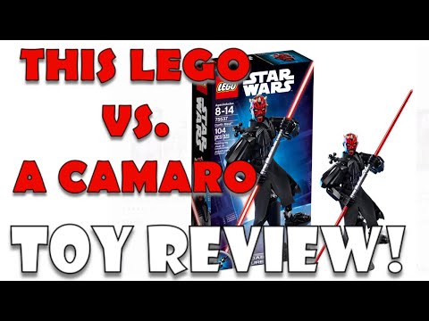 MY SON BUILT THIS STUPID DARTH MAUL LEGO AND THEN RAN OVER IT WITH HIS CAR.  TOY REVIEW!