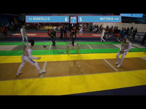 T16. MATYAS Balint (HUN) - ROSATELLI Damiano (ITA). Foil men.