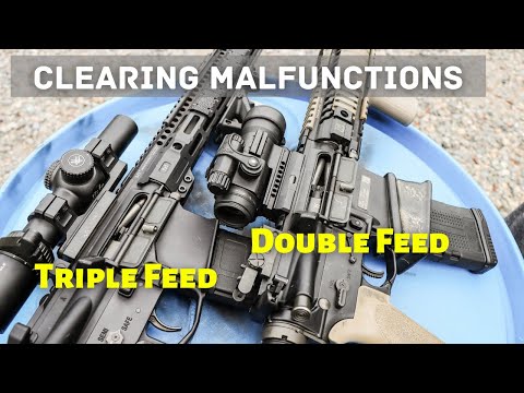 Clearing AR15/M4 Malfunctions: Double and Triple Feeds (round stuck over bolt).