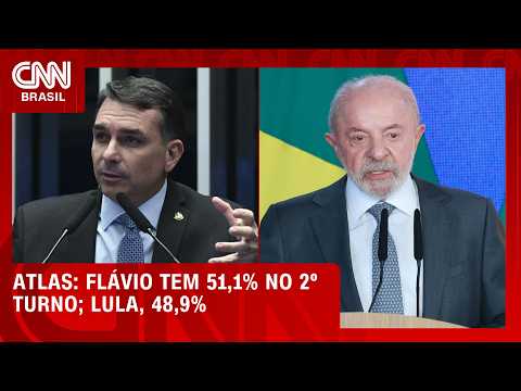 Flávio tem 51,1% dos votos válidos no 2º turno; Lula, 48,9%, segundo Atlas | CNN 360°