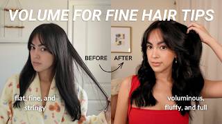 how to make your fine, stringy hair look THICKER & FULLER (9 tips for hair volume)