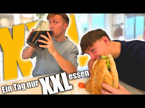 NUR XXL ESSEN für 1 Tag 🍔🌭🥐 TipTapTube UNCUT