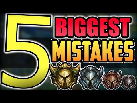 5 HUGE Mistakes LOW ELO/NOOBS Make WITHOUT REALIZING IT | League of Legends Season 9