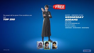 How to get WEDNESDAY ADDAMS SKIN for FREE in Fortnite! (EASY)