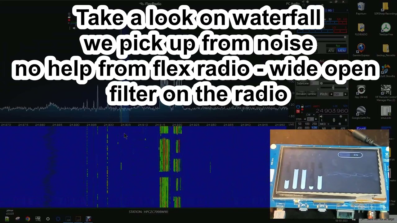 OZ8CW DSP CW FILTER IN ACTION