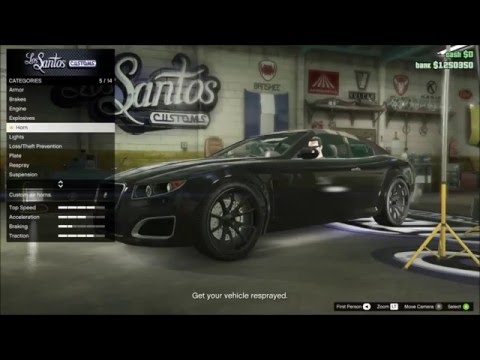 Ep4 Let's Play GTA V PC Online 1080p HD - Los Santos Customs Felon GT, Our First Car Customization!