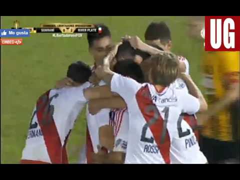 GOL LARRONDO - GUARANI 0 RIVER 2 COPA LIBERTADORES IDA