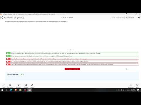Implementing Cisco Enterprise Network Core Technologies (350-401 ENCOR) - Exam Simulation