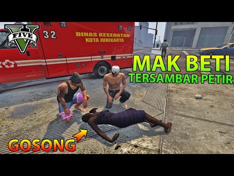 MAK BETI TERSAMBAR PETIR SAMPAI GOSONG!! - GTA 5 YOUTUBER KOCAK PARODY