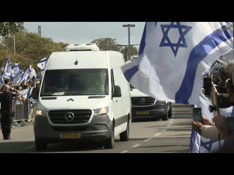 Convoy carrying dead Israeli hostages arrives at Tel Aviv forensic centre | AFP