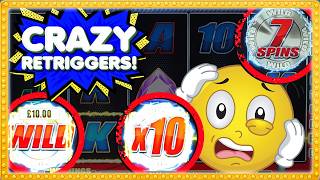 A Crazy Amount of Re-Triggers on This Slot!!