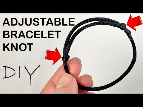 EASY! Adjustable Bracelet Tutorial: Double Sliding Knot - Rope Bracelet Making Tutorial