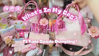 WIMB - WHAT’S IN MY BAG? Ft Kate Spade Dumpling Bag in Chalk Pink