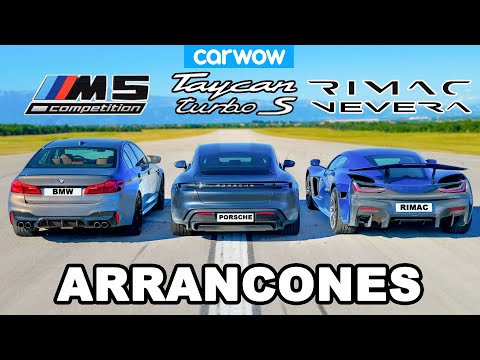 Rimac Nevera vs Porsche Taycan vs BMW M5: ARRANCONES