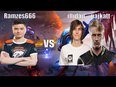 Ramzes (Ark Warden) gameplay l vs l Pajkatt (Bane) & Illidan (Terrorblade) l