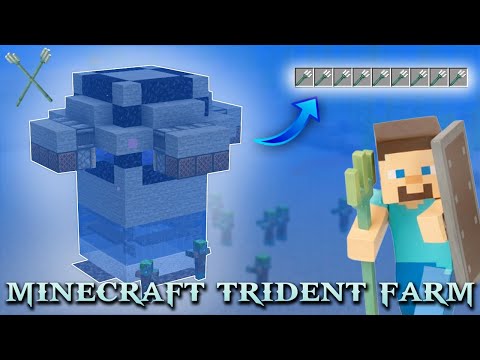Minecraft Easy Drowned/Trident Farm - 1.18/1.17 | sarpdaman gamer