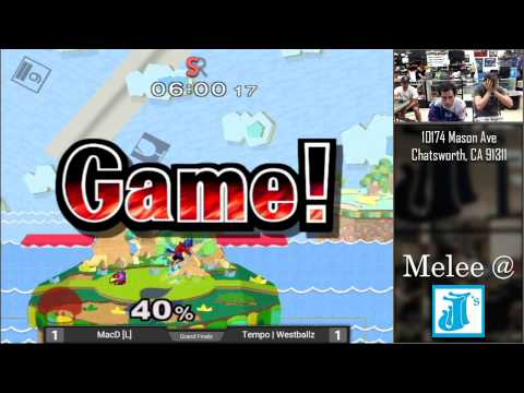Melee at JJ's #27 - MacD (Peach) vs. Tempo | Westballz (Falco) - Grand Finals