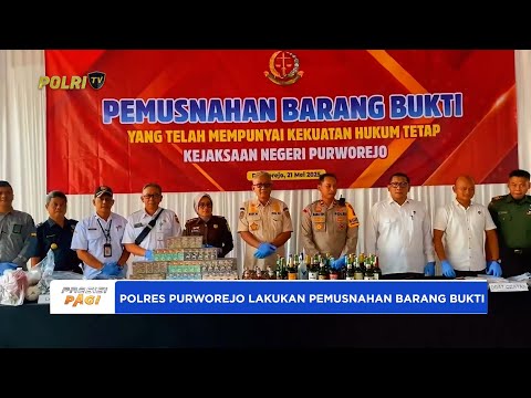 POLRES PURWOREJO LAKSANAKAN PEMUSNAHAN BARANG BUKTI