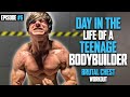 Day In The Life Of A Teenage BodyBuilder | BRUTAL CHEST WORKOUT
