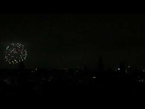 Illegal fireworks seen over Oakland on July 4, 2017